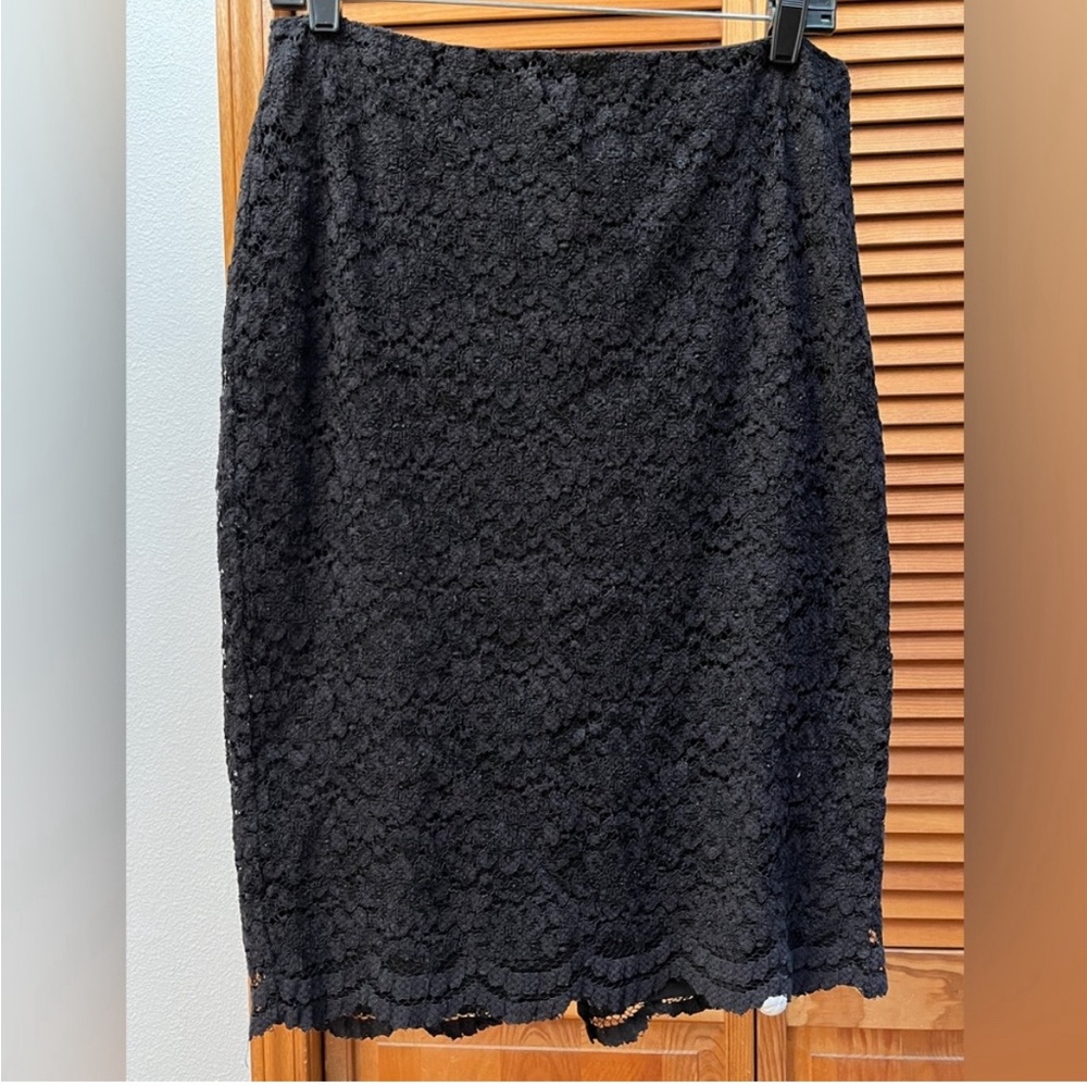 LAST CHANCE Worthington Black Lace Pencil Pinup Bodycon Skirt Size 10